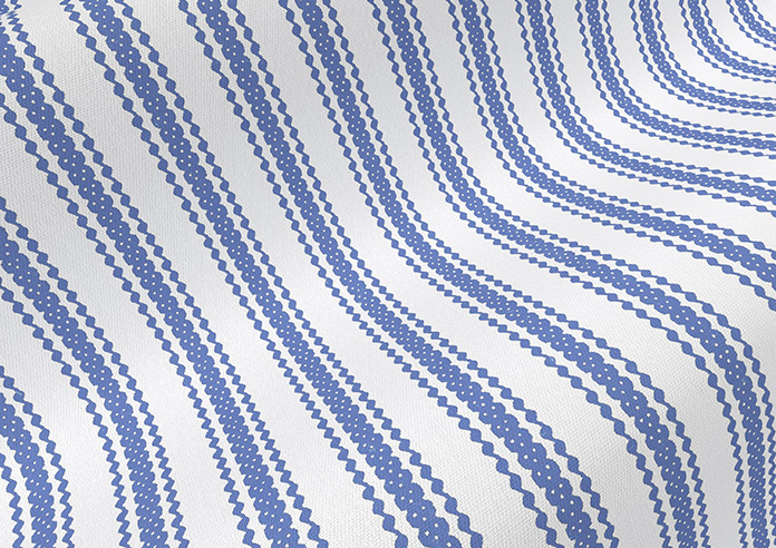 Lace Stripes, Soft Blue - Twist&Fit Roman Blind - Image 4